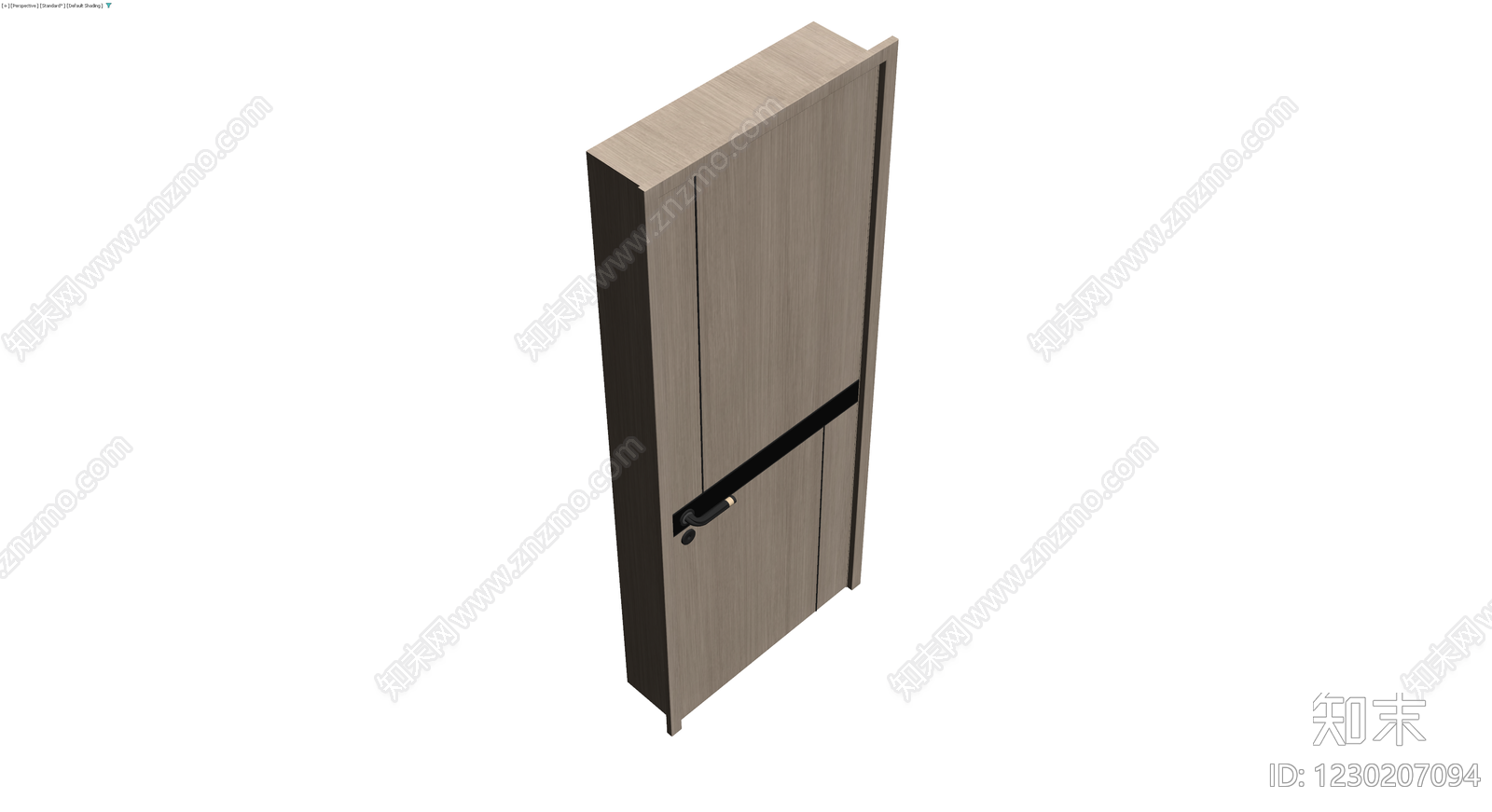 现代风格双拼色成品门3D模型下载【ID:1230207094】