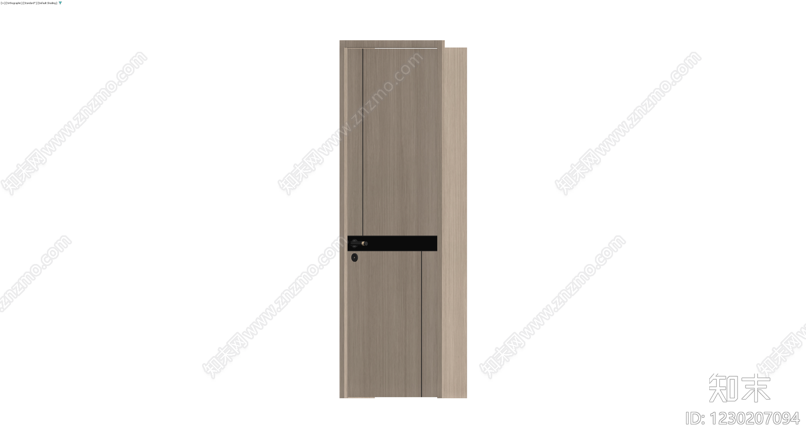 现代风格双拼色成品门3D模型下载【ID:1230207094】