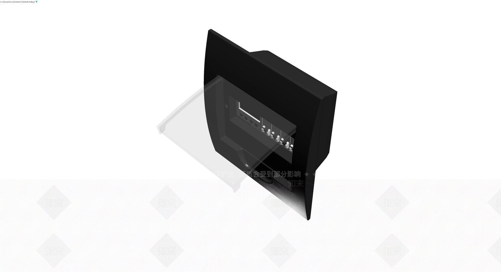黑色工业风格开关面板3D模型下载【ID:1230132977】