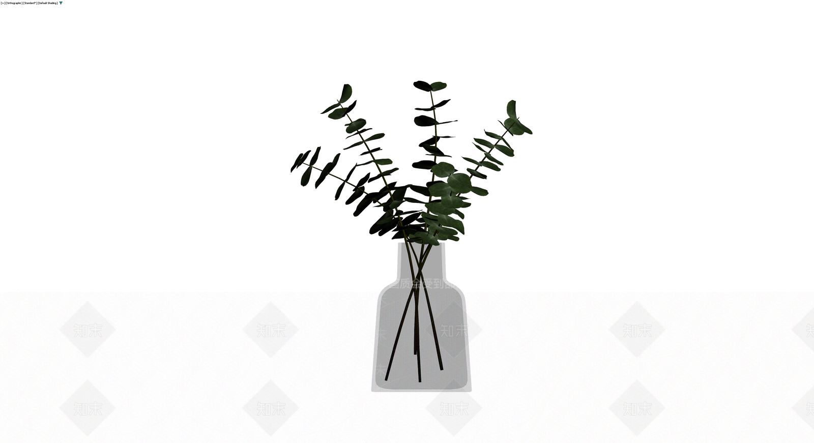 瓶插尤加利叶盆栽3D模型下载【ID:1229634775】