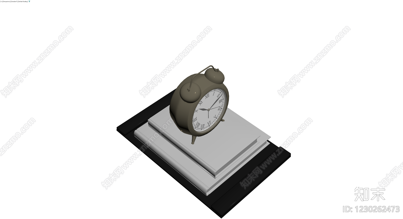闹钟与书籍组合模型3D模型下载【ID:1230262473】