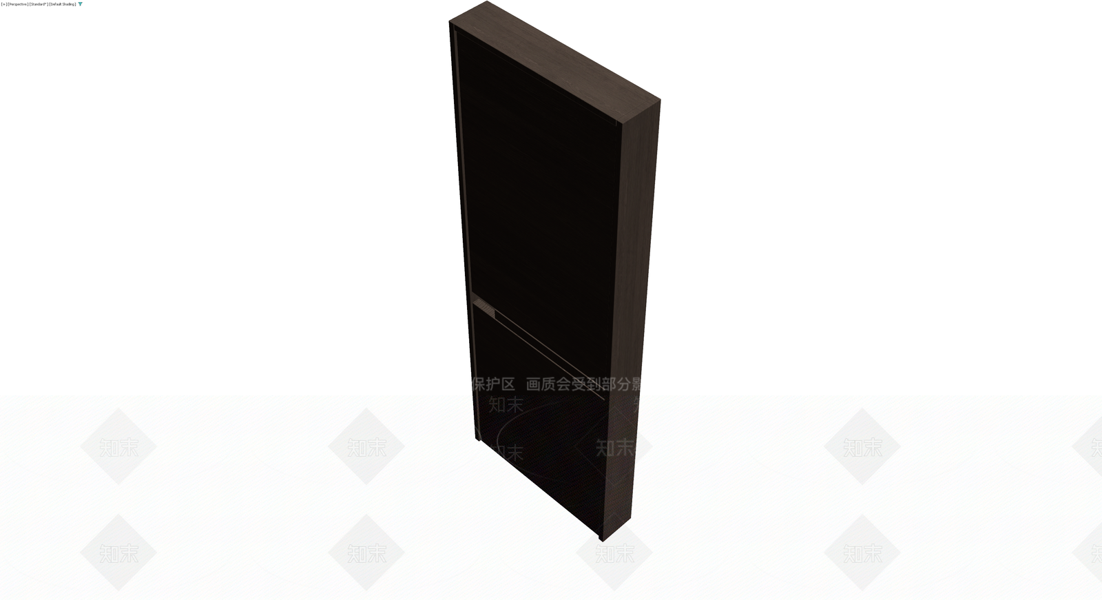 深色木纹单开门柜3D模型下载【ID:1229931233】