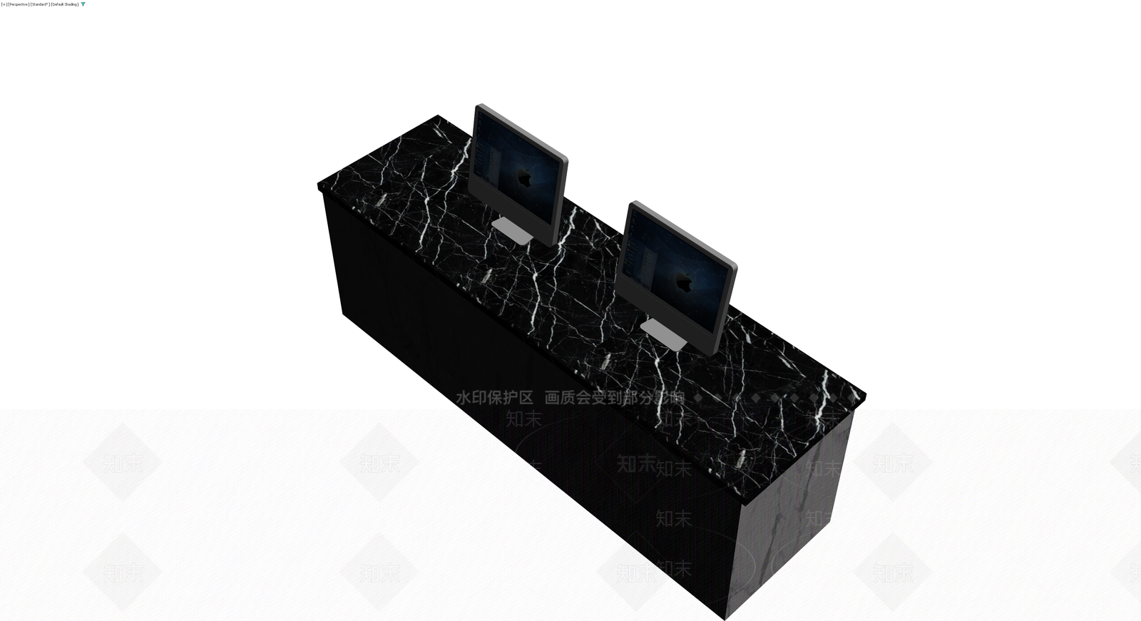 大理石纹理接待台3D模型下载【ID:1230143944】