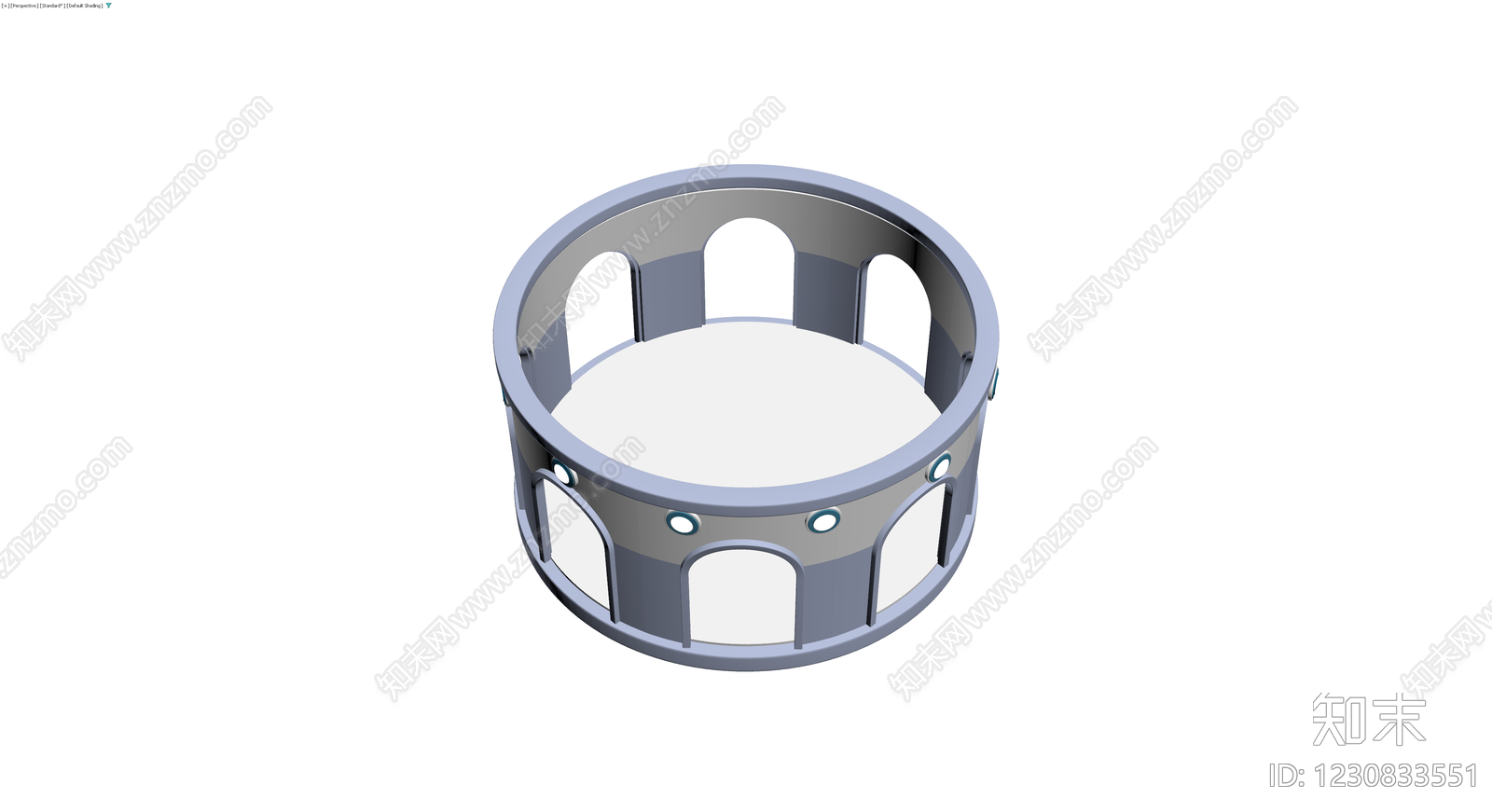 圆形拱廊景观建筑3D模型下载【ID:1230833551】