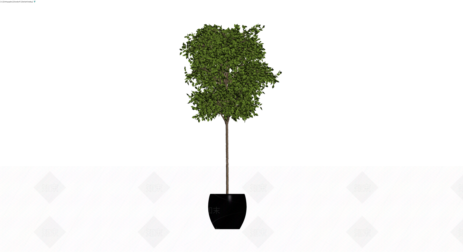 黑色花盆绿植盆栽3D模型下载【ID:1230682323】