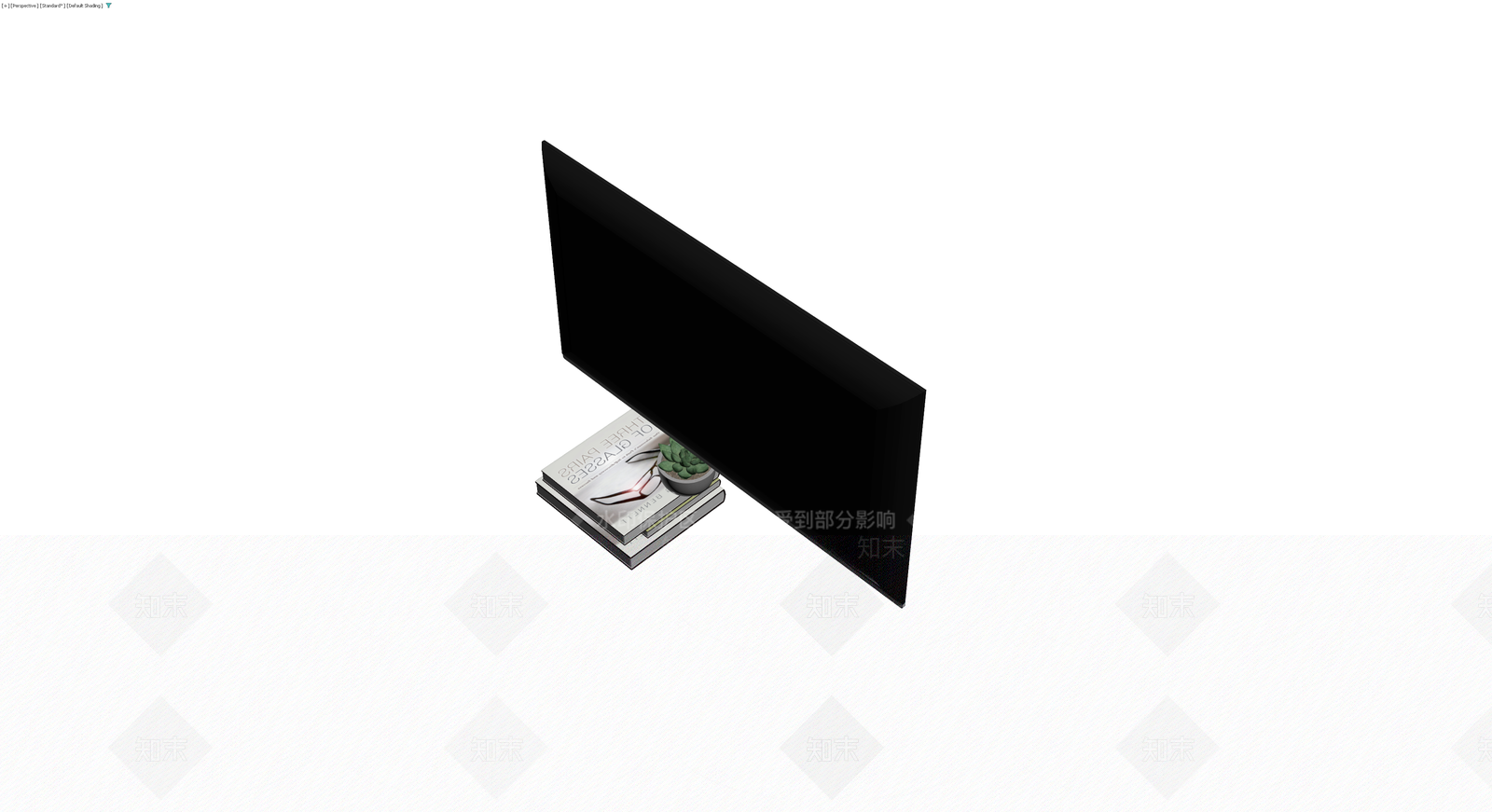 书籍与盆栽组合摆件3D模型下载【ID:1229686921】