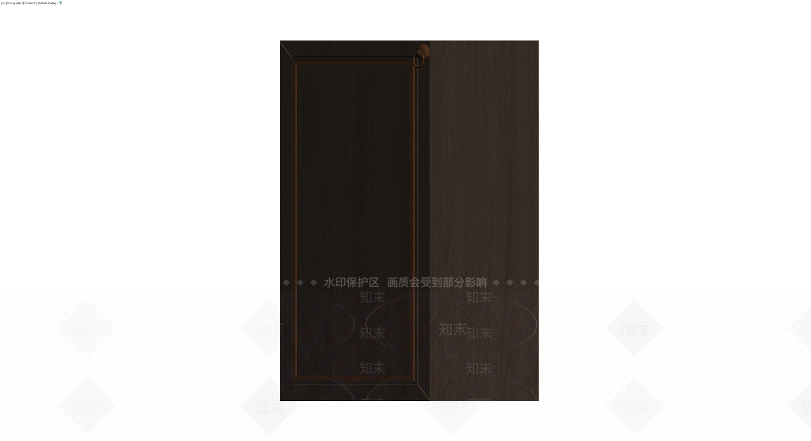 深色木纹单门立柜3D模型下载【ID:1230389052】