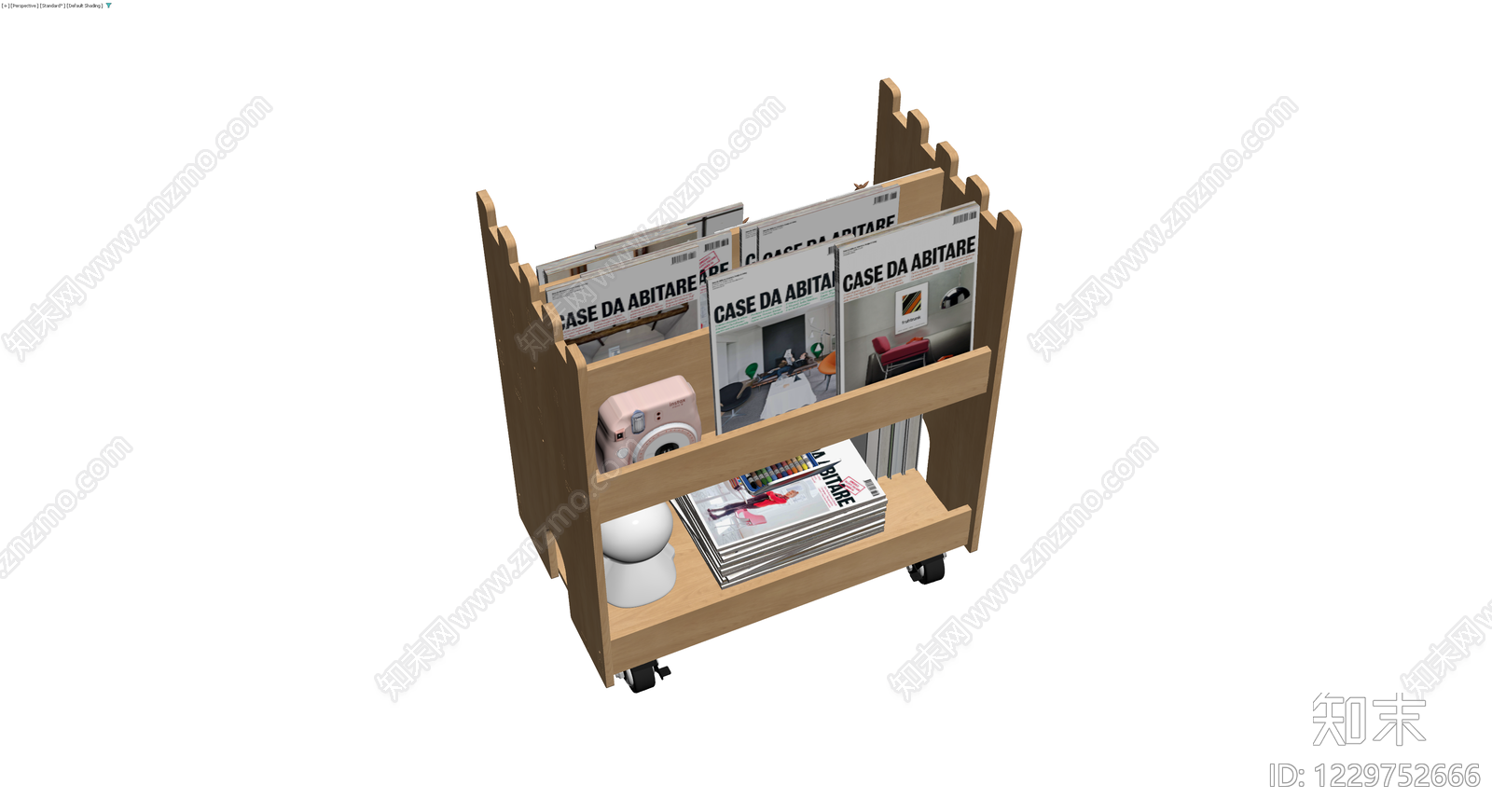 城堡造型移动置物架3D模型下载【ID:1229752666】