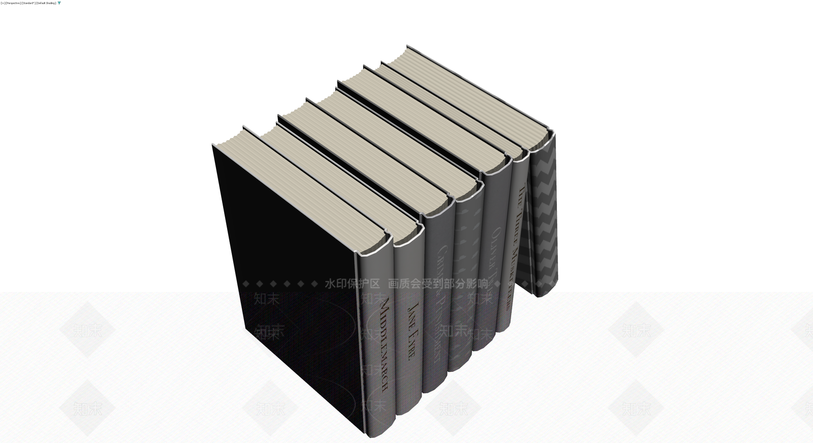 经典文学书籍组合3D模型下载【ID:1230671856】