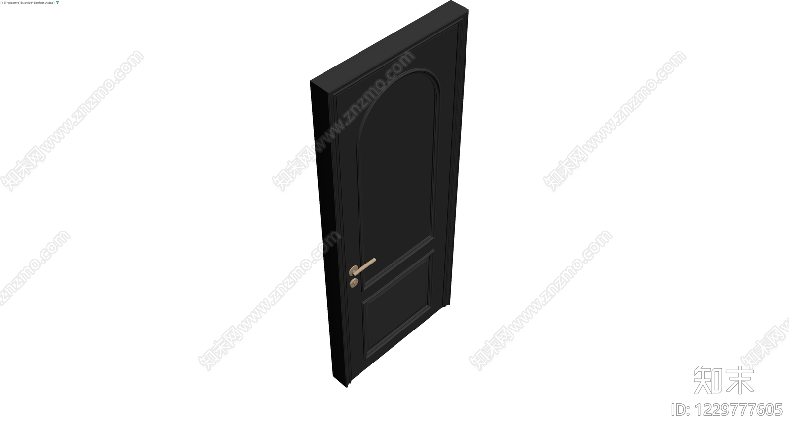 黑色欧式拱形门3D模型下载【ID:1229777605】