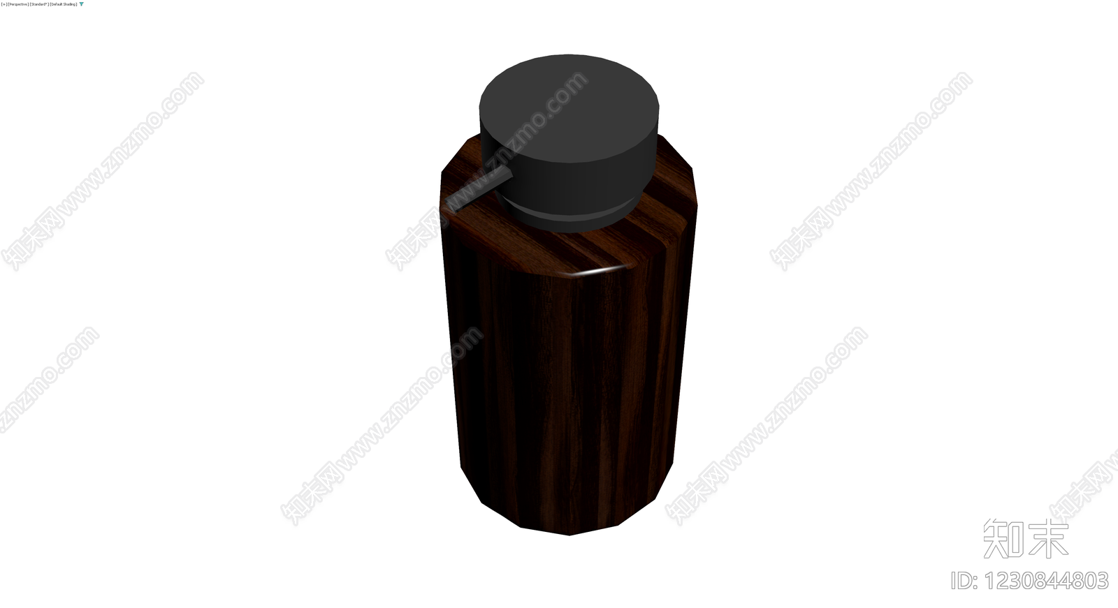 深色木纹按压式瓶身3D模型下载【ID:1230844803】