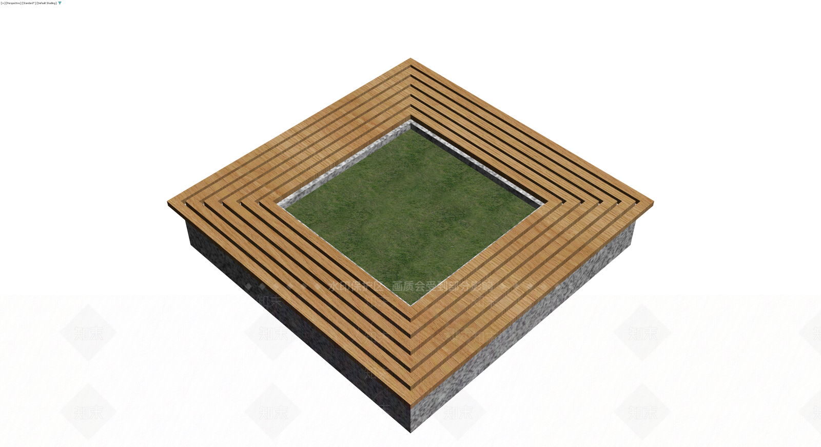 木质台阶景观小品3D模型下载【ID:1230555555】