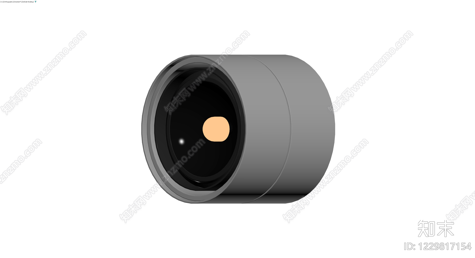 灰色圆柱筒灯3D模型下载【ID:1229817154】