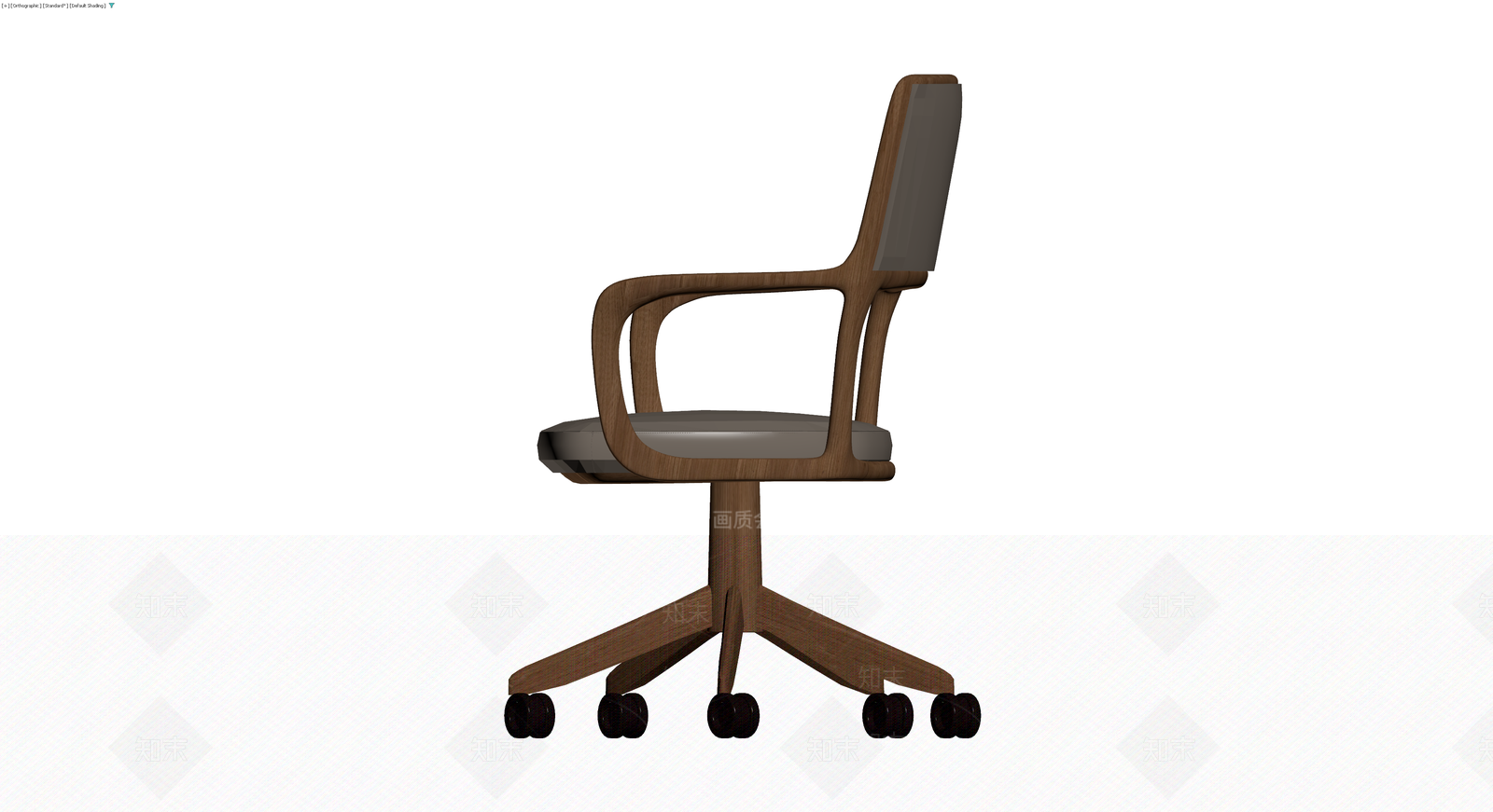 木质框架办公椅3D模型下载【ID:1229598691】