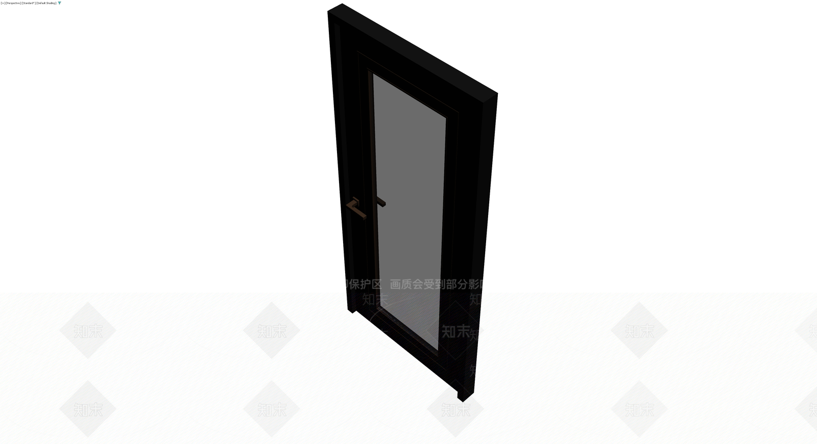 黑色边框玻璃门3D模型下载【ID:1230148188】