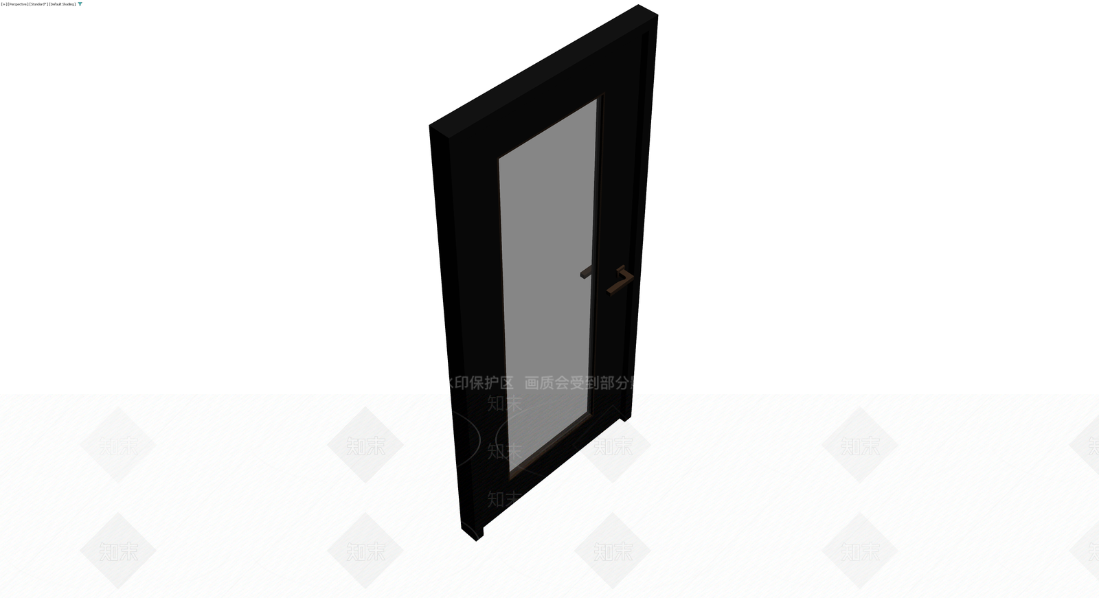 黑色边框玻璃门3D模型下载【ID:1230148188】