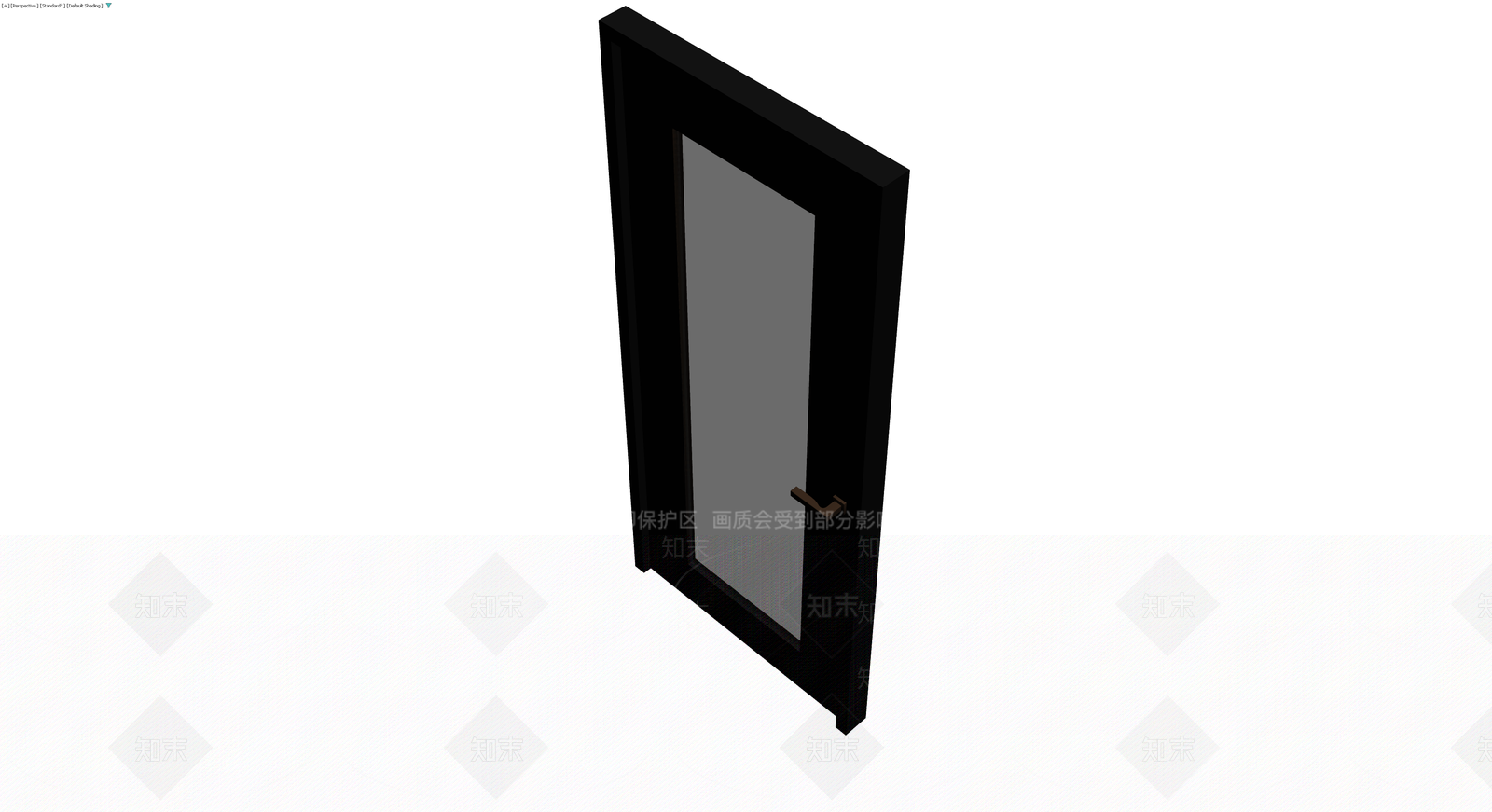 黑色边框玻璃门3D模型下载【ID:1230148188】