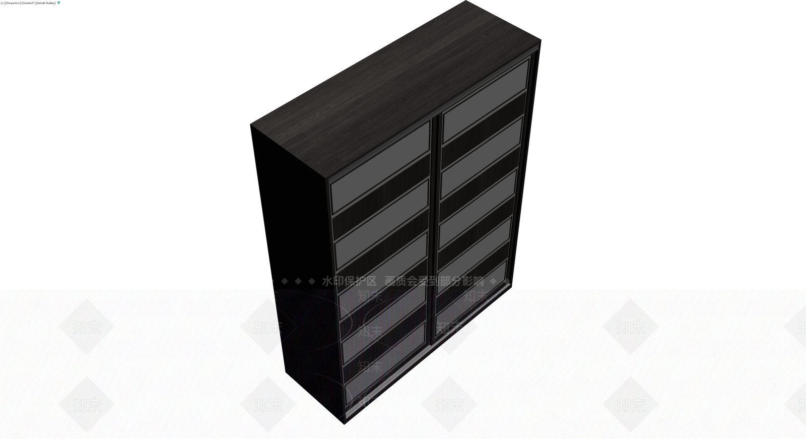 深色木纹抽屉柜3D模型下载【ID:1230632225】