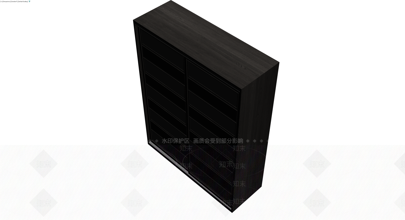 深色木纹抽屉柜3D模型下载【ID:1230632225】