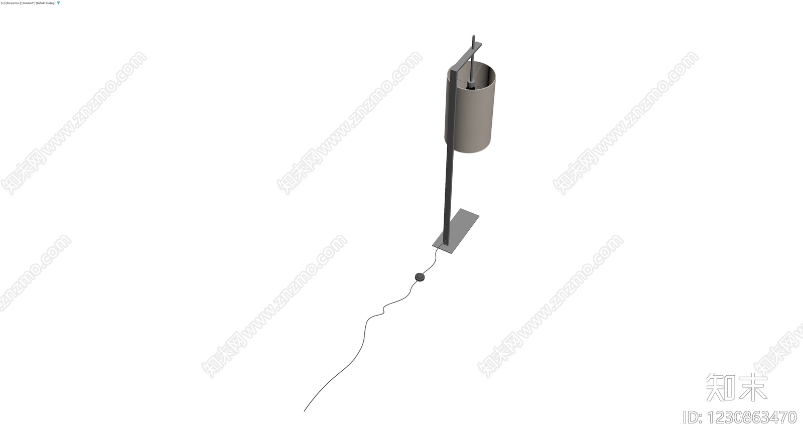 现代落地灯（含底座）3D模型下载【ID:1230863470】