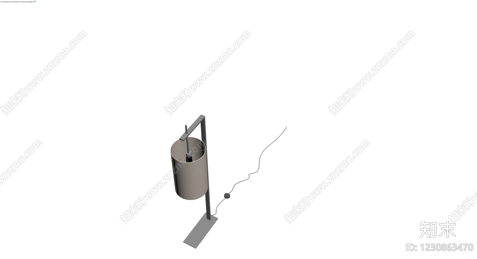 现代落地灯（含底座）3D模型下载【ID:1230863470】