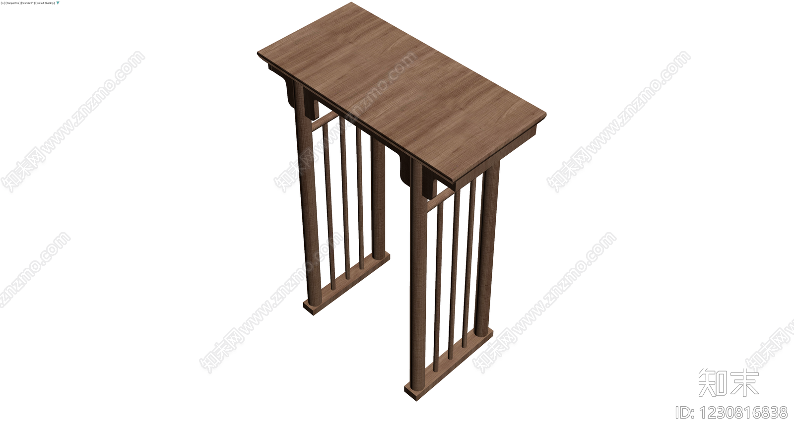 中式木质条案家具3D模型下载【ID:1230816838】