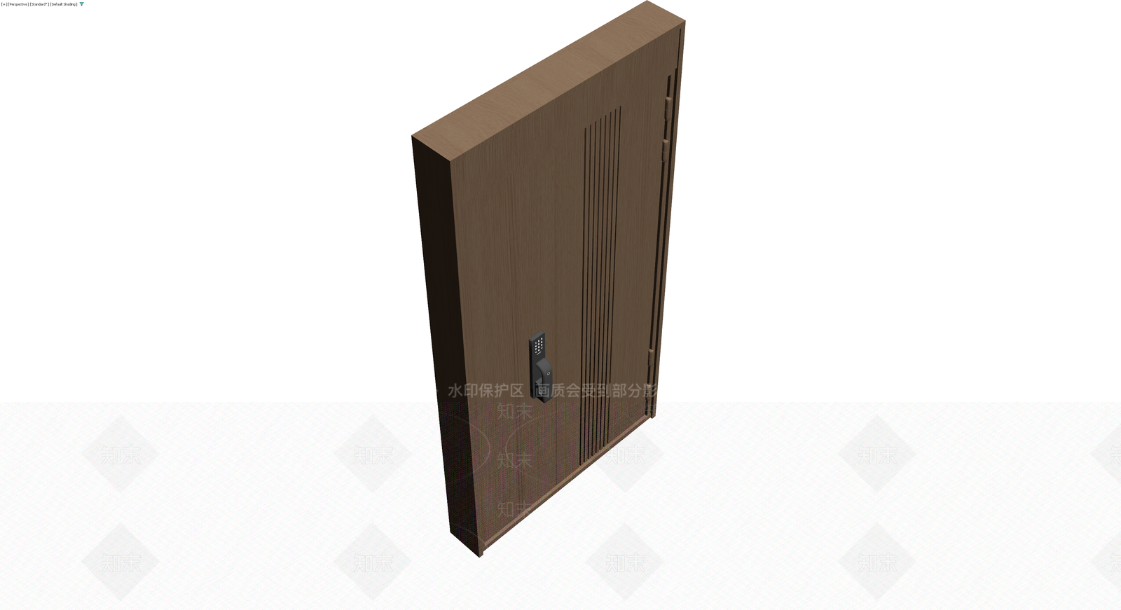 现代木纹入户门模型3D模型下载【ID:1229886985】