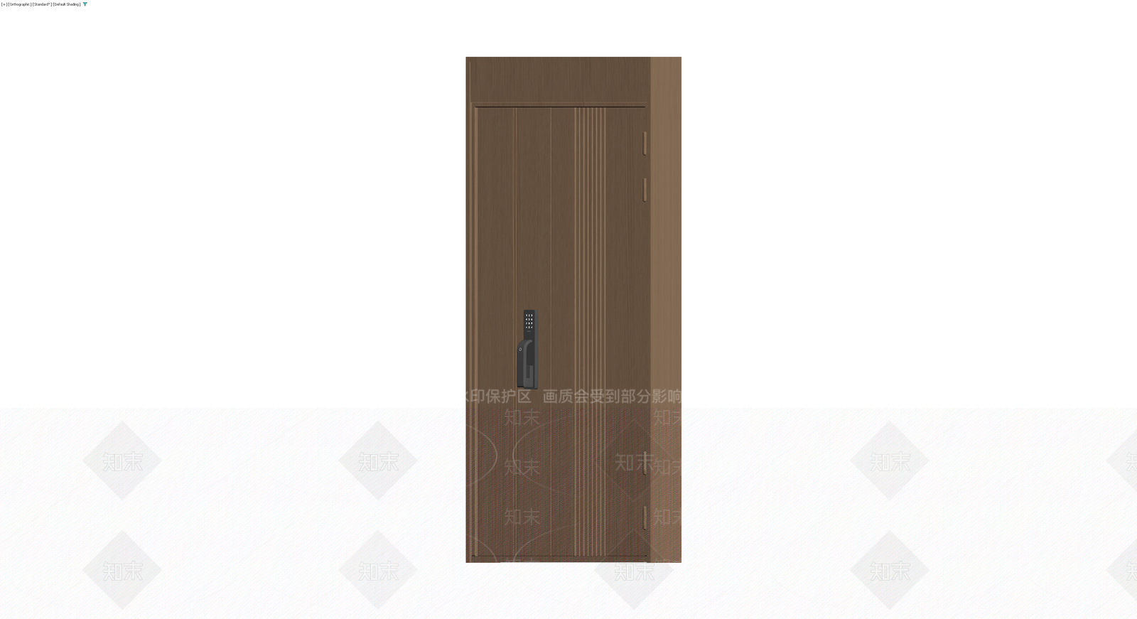 现代木纹入户门模型3D模型下载【ID:1229886985】