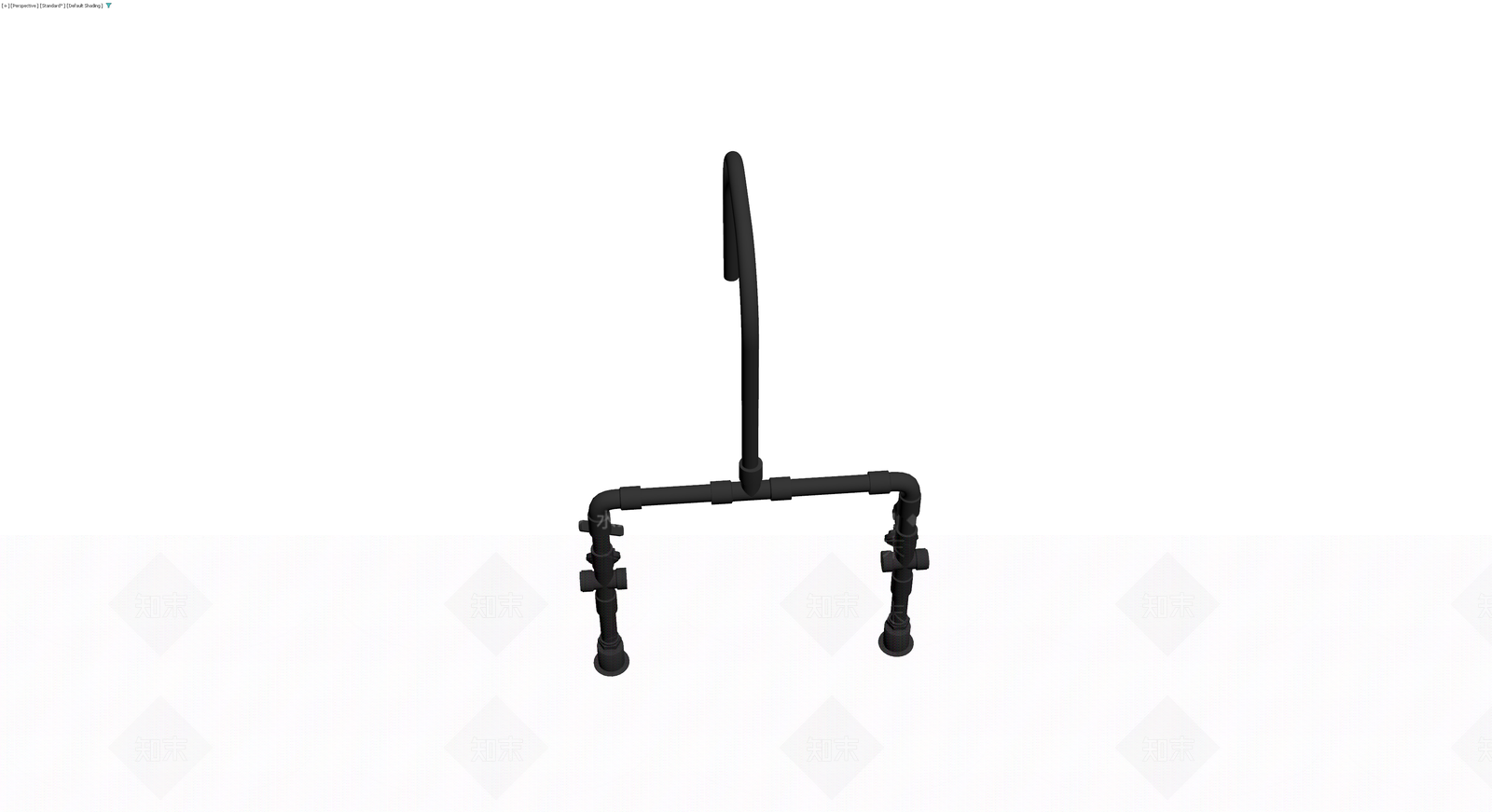 黑色双控水龙头组件3D模型下载【ID:1229962566】