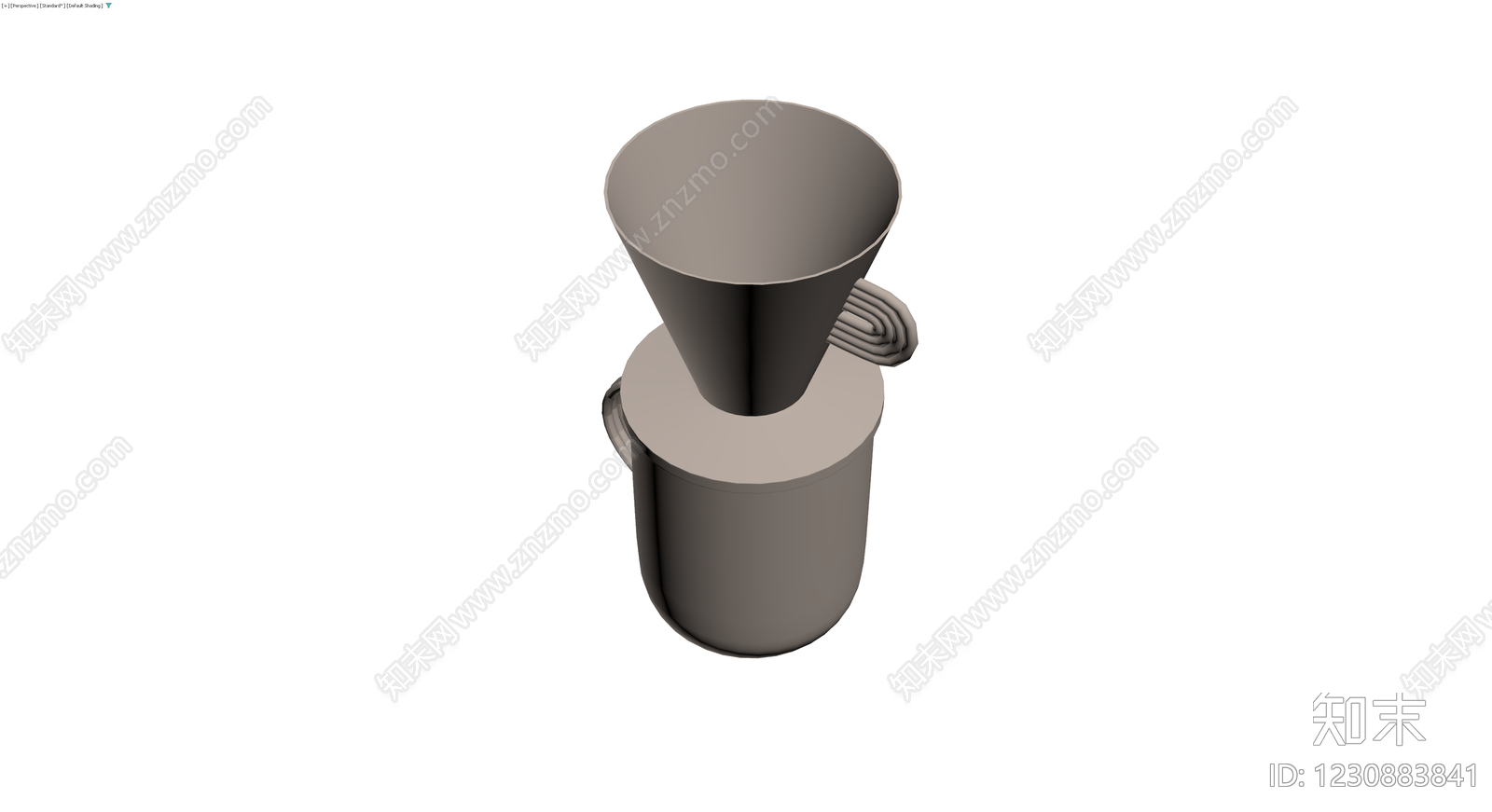 带把手咖啡滤杯套装3D模型下载【ID:1230883841】