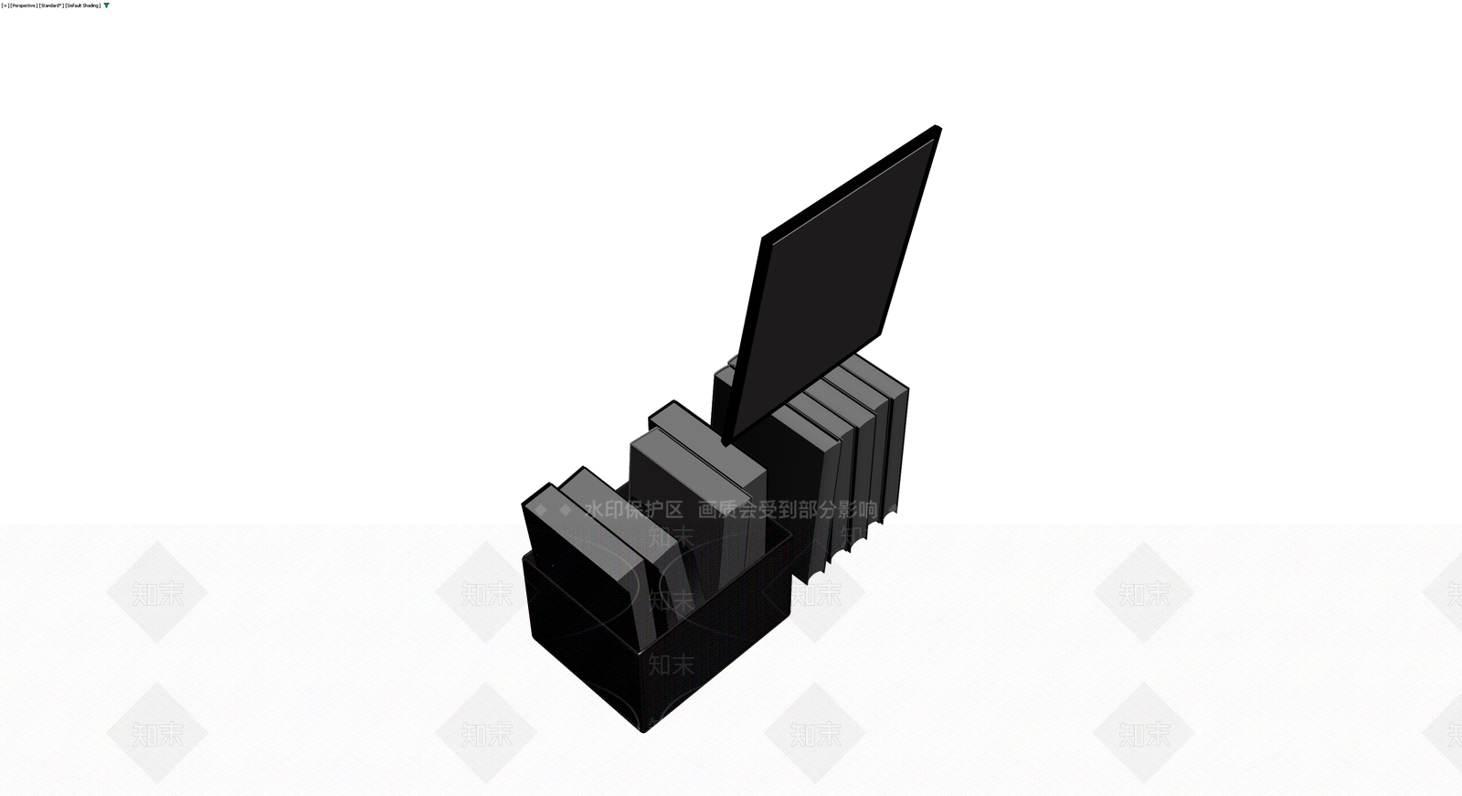 书籍与收纳盒组合3D模型下载【ID:1229996953】