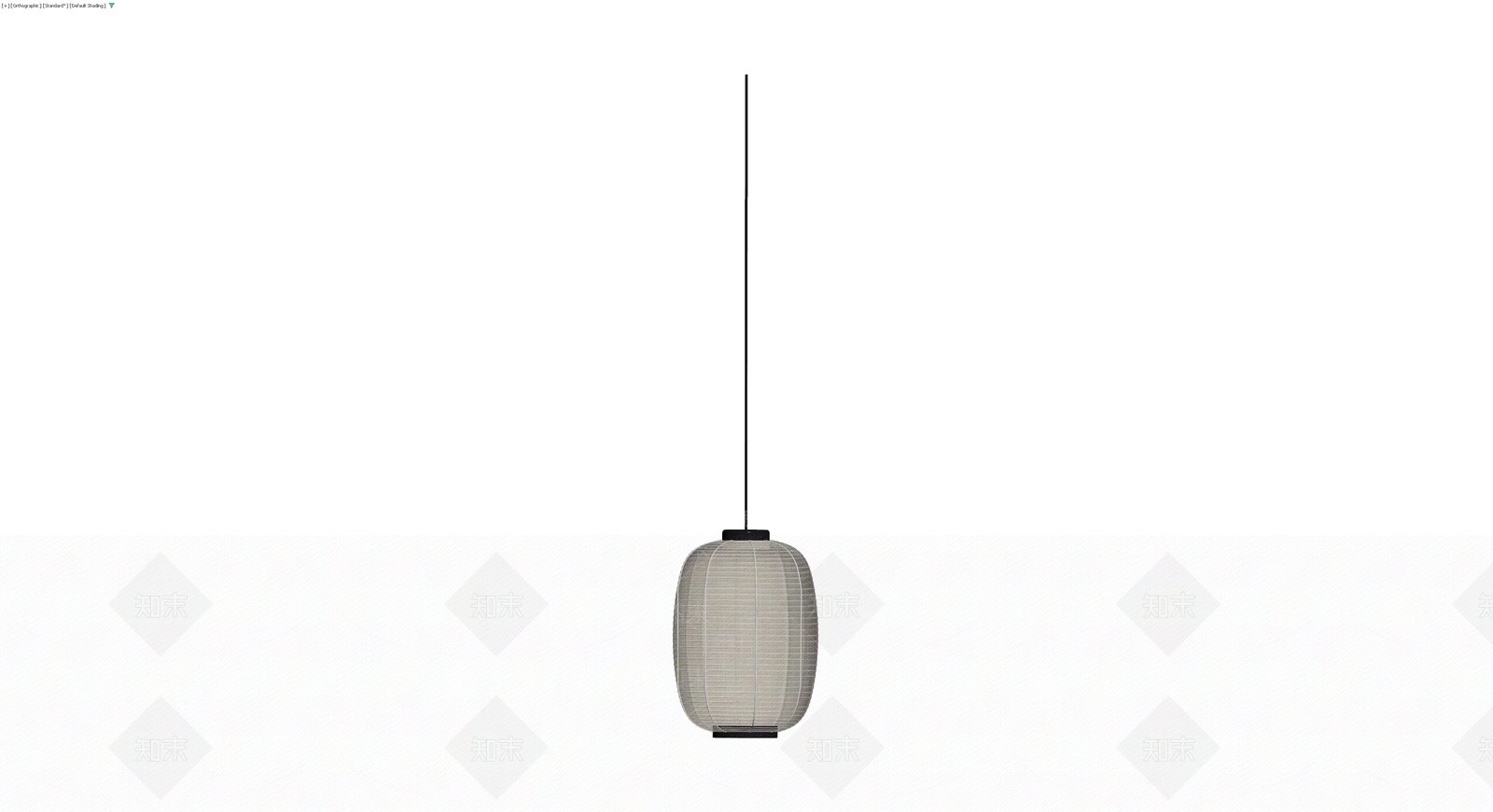 日式纸灯笼吊灯3D模型下载【ID:1230372275】