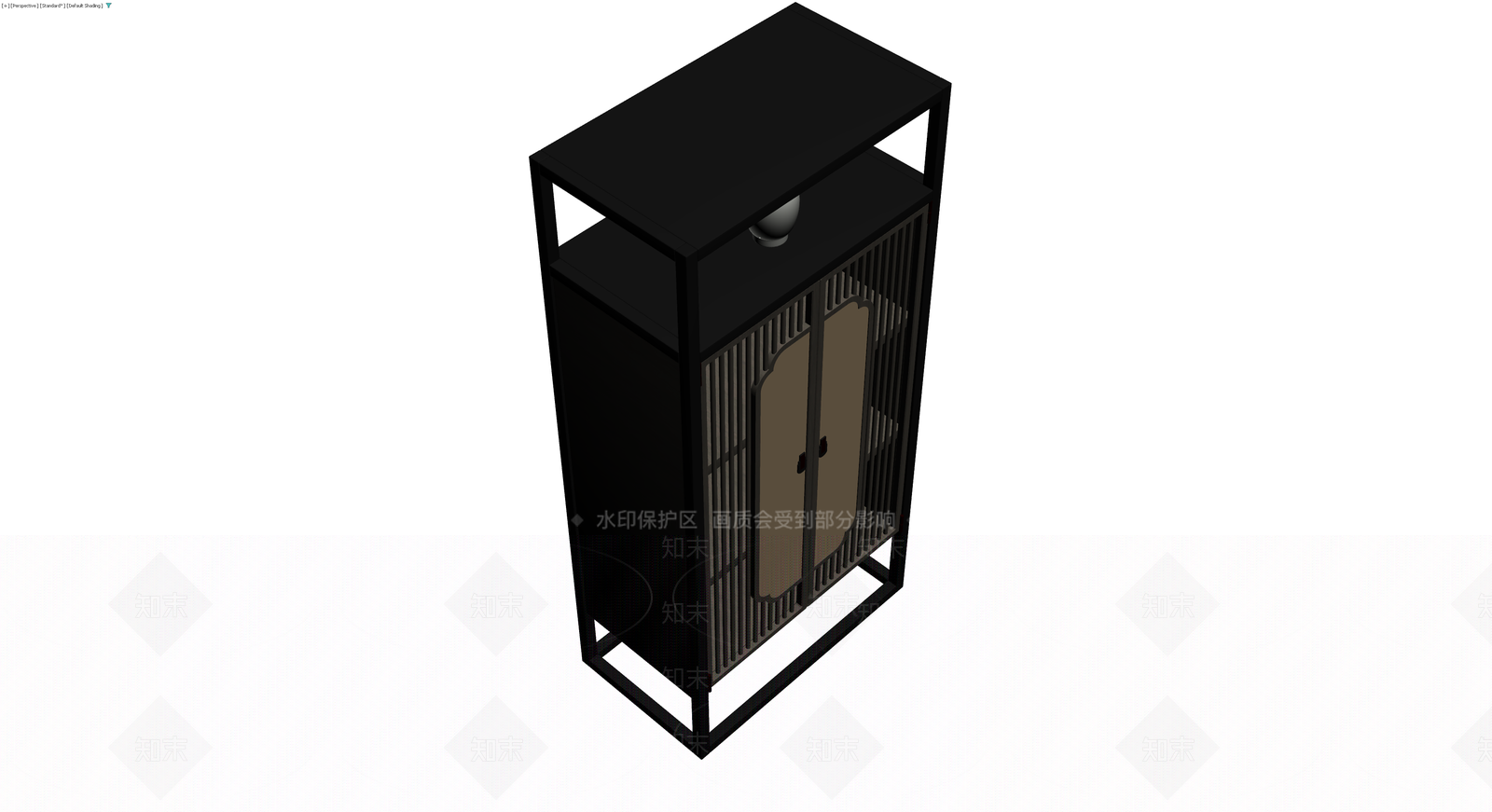 新中式实木边柜3D模型下载【ID:1229686366】