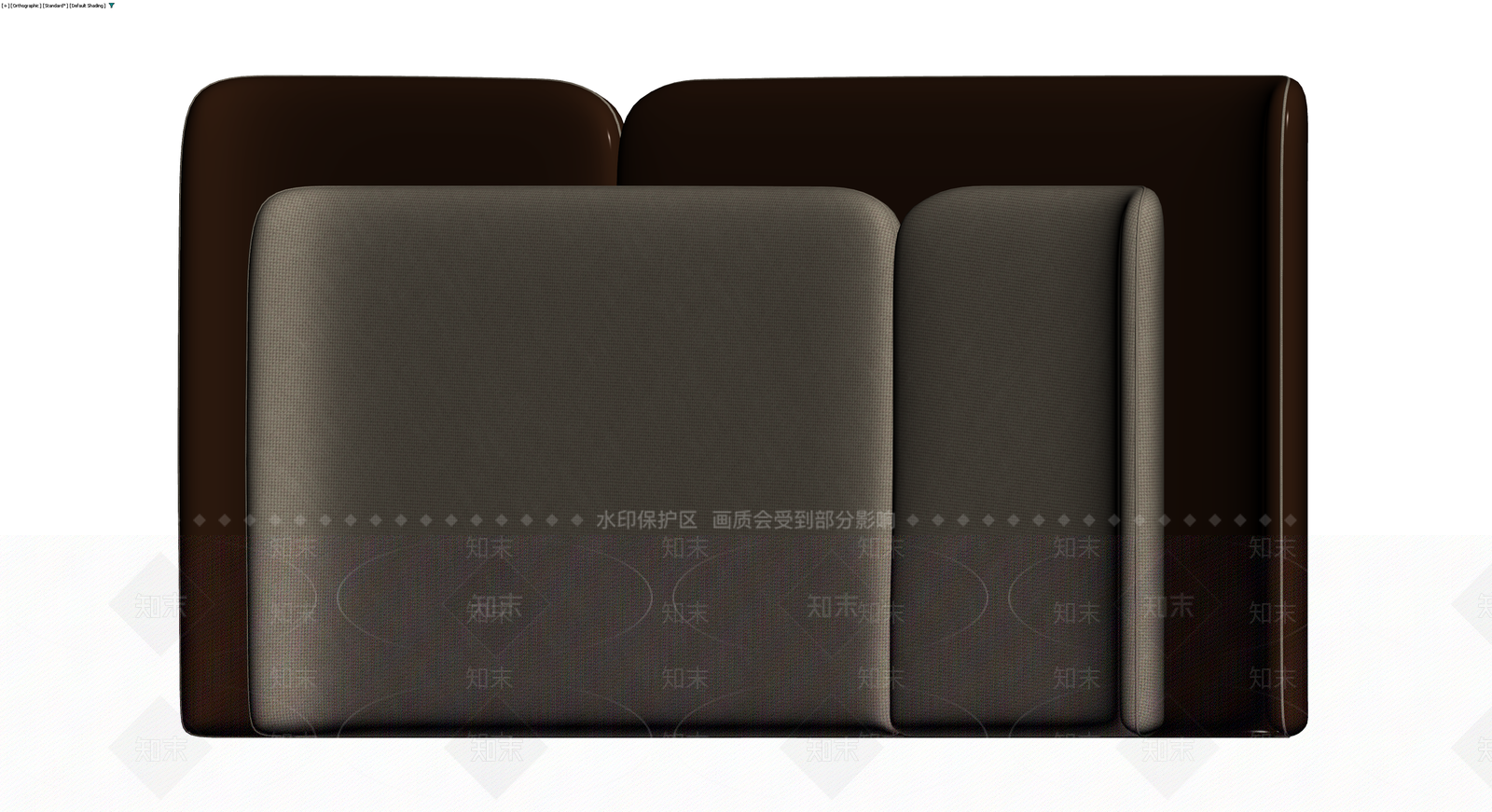 双人位深色软包沙发3D模型下载【ID:1230758284】