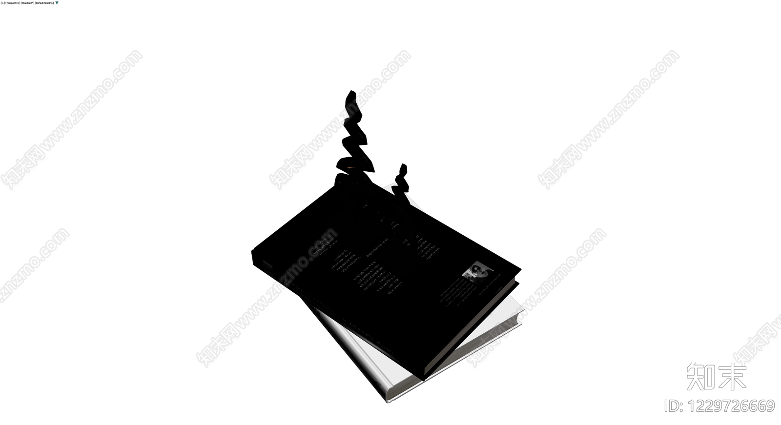 书籍与香薰雕塑组合3D模型下载【ID:1229726669】