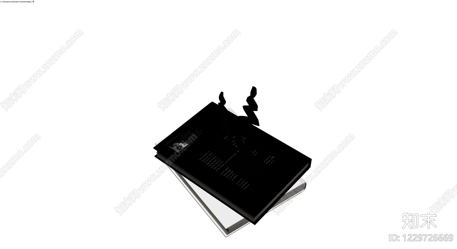 书籍与香薰雕塑组合3D模型下载【ID:1229726669】