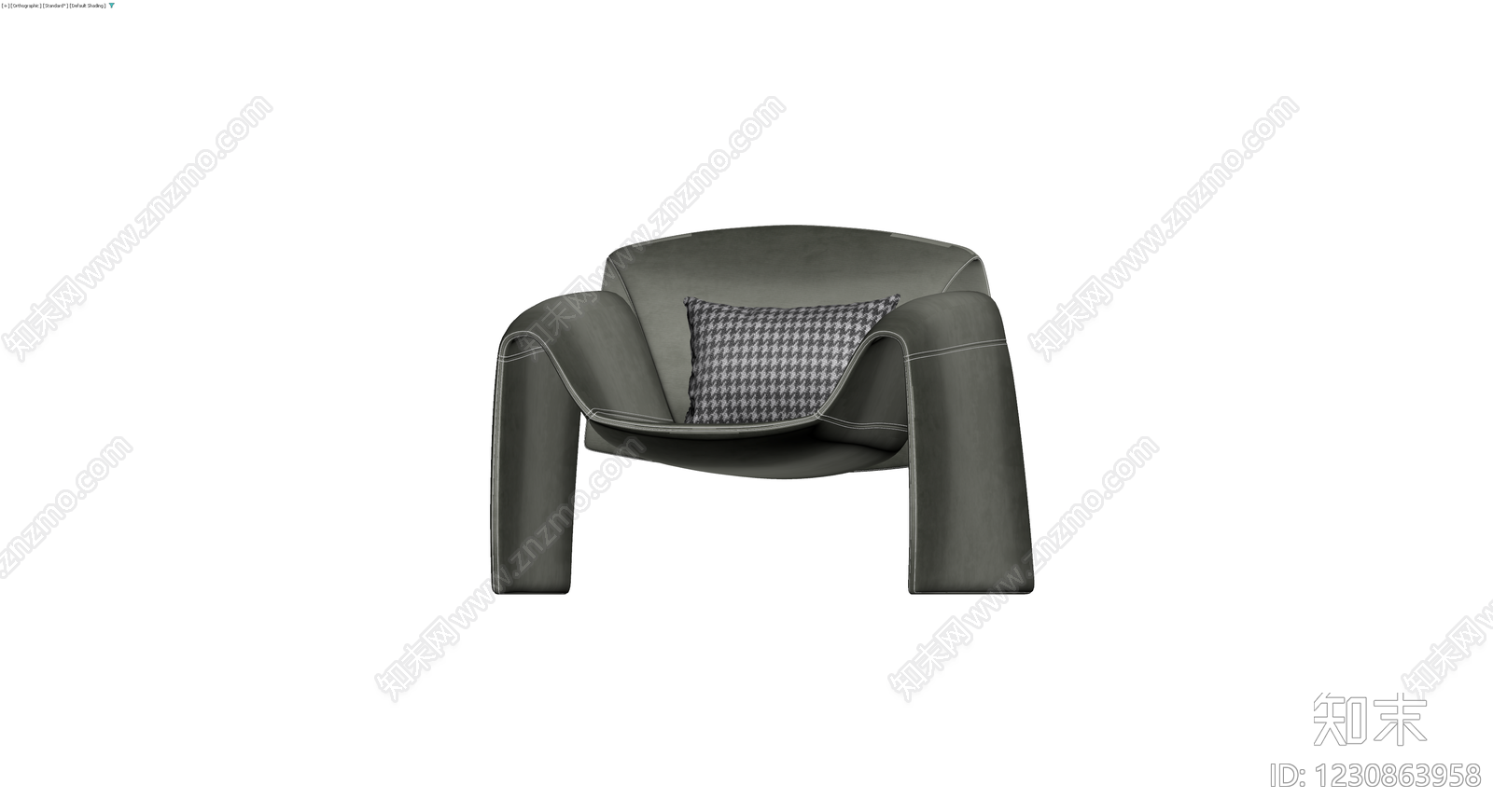 现代风格单人沙发模型3D模型下载【ID:1230863958】