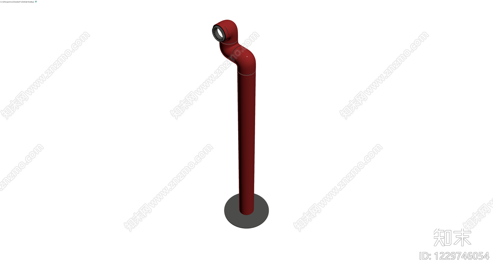 红色弯管立柱装置3D模型下载【ID:1229746054】
