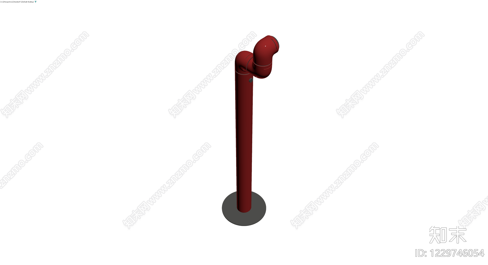 红色弯管立柱装置3D模型下载【ID:1229746054】