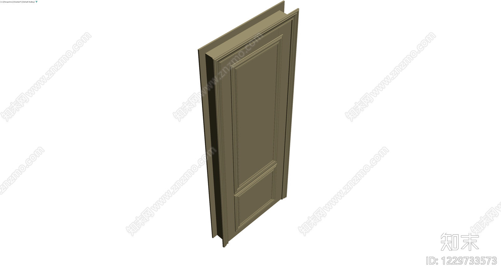双板装饰门灰模3D模型下载【ID:1229733573】