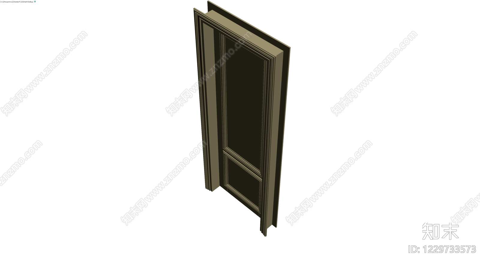 双板装饰门灰模3D模型下载【ID:1229733573】