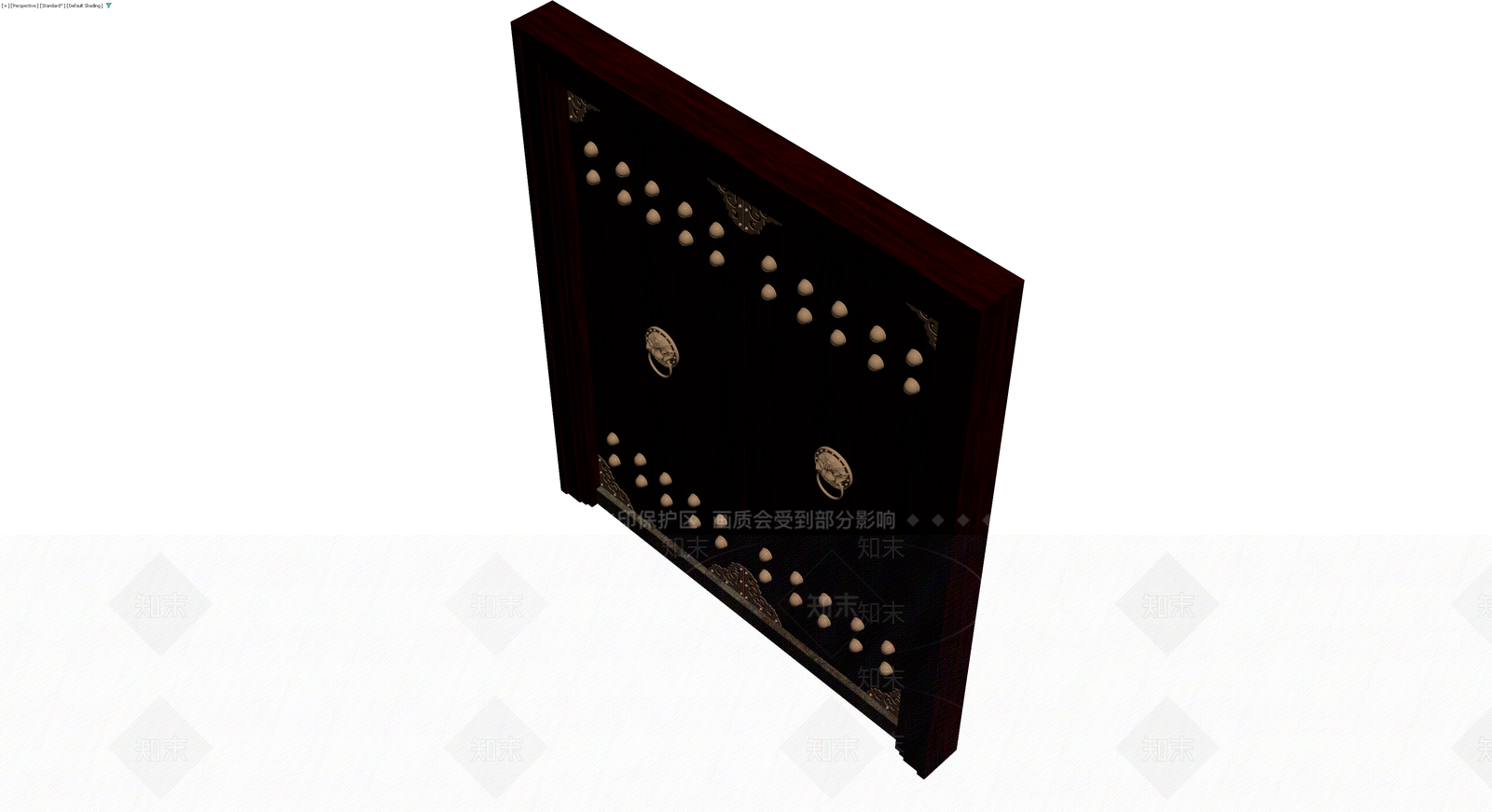 中式双开木门模型3D模型下载【ID:1230358792】