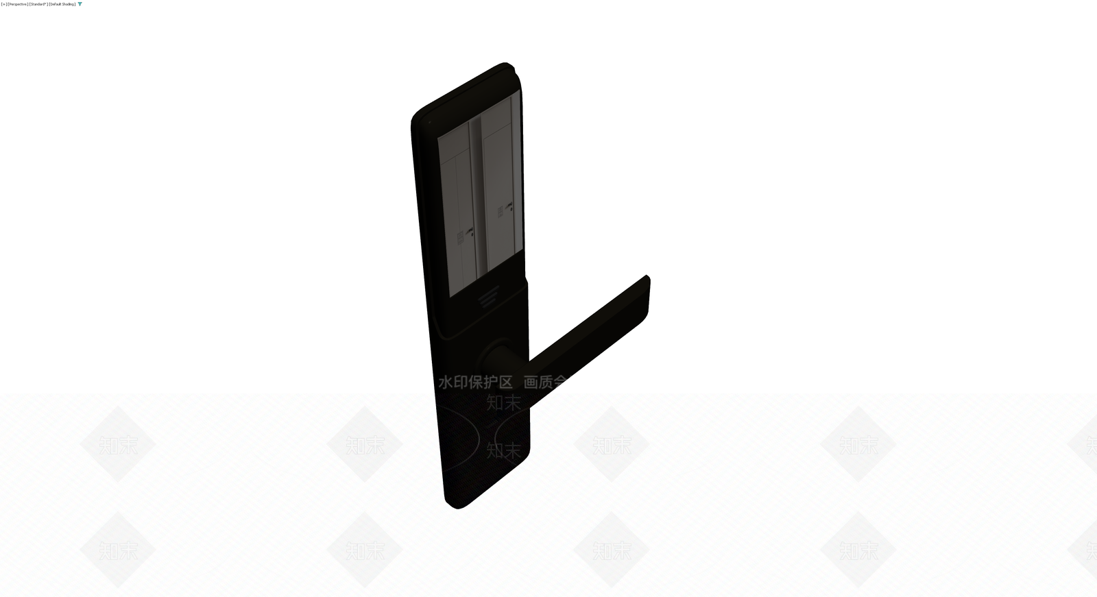 黑色智能门锁3D模型下载【ID:1230340735】