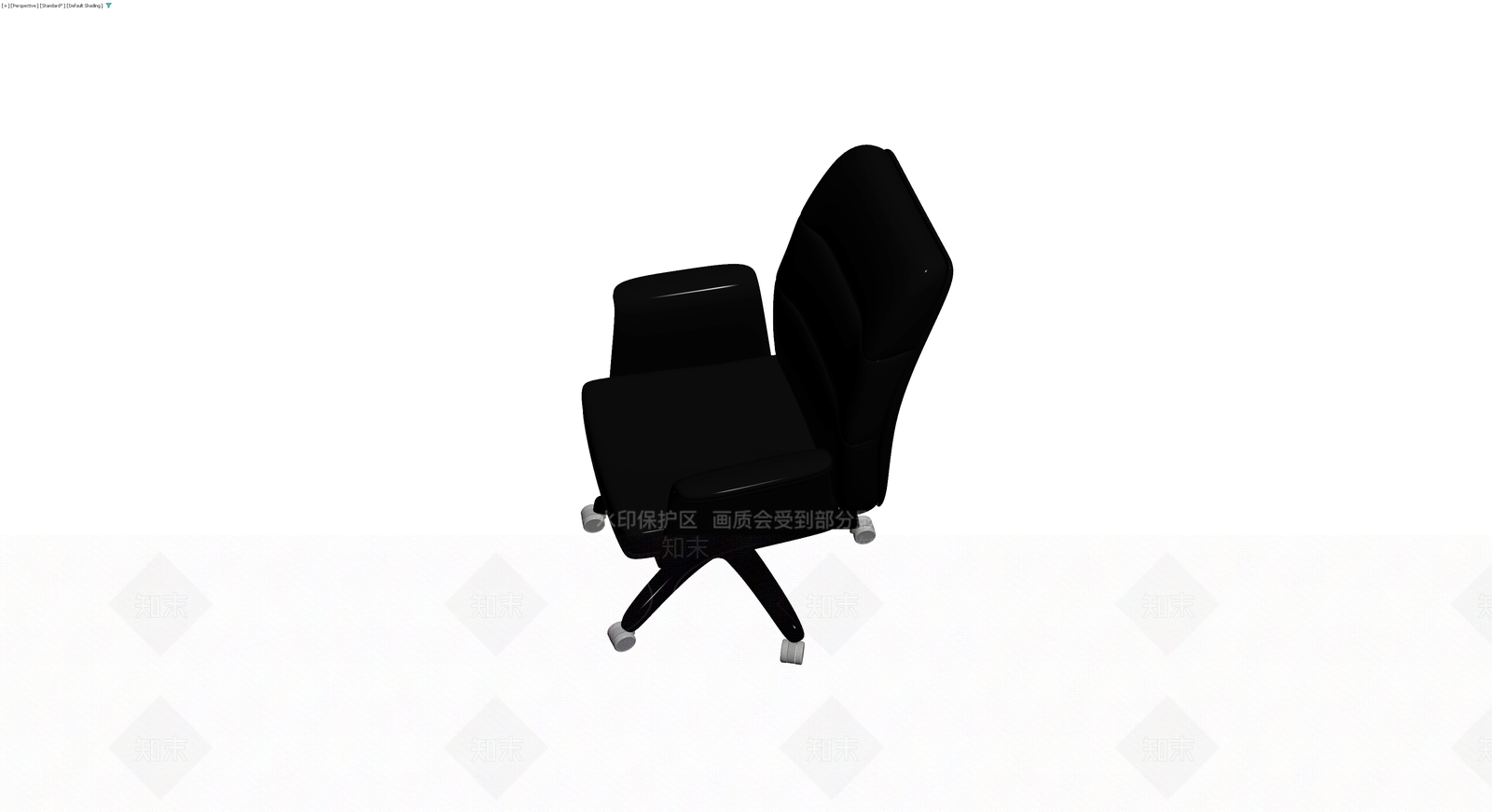黑色皮质办公椅3D模型下载【ID:1230696882】