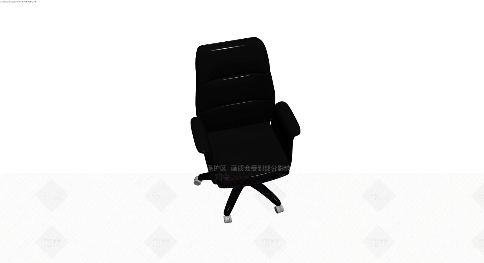 黑色皮质办公椅3D模型下载【ID:1230696882】