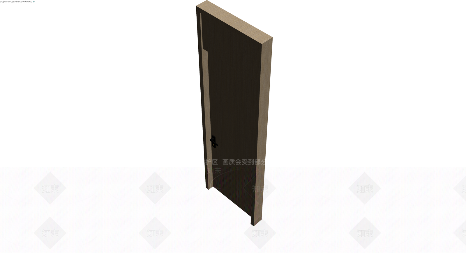 现代简约木纹门3D模型下载【ID:1230792131】