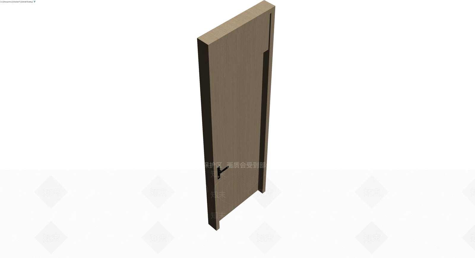 现代简约木纹门3D模型下载【ID:1230792131】