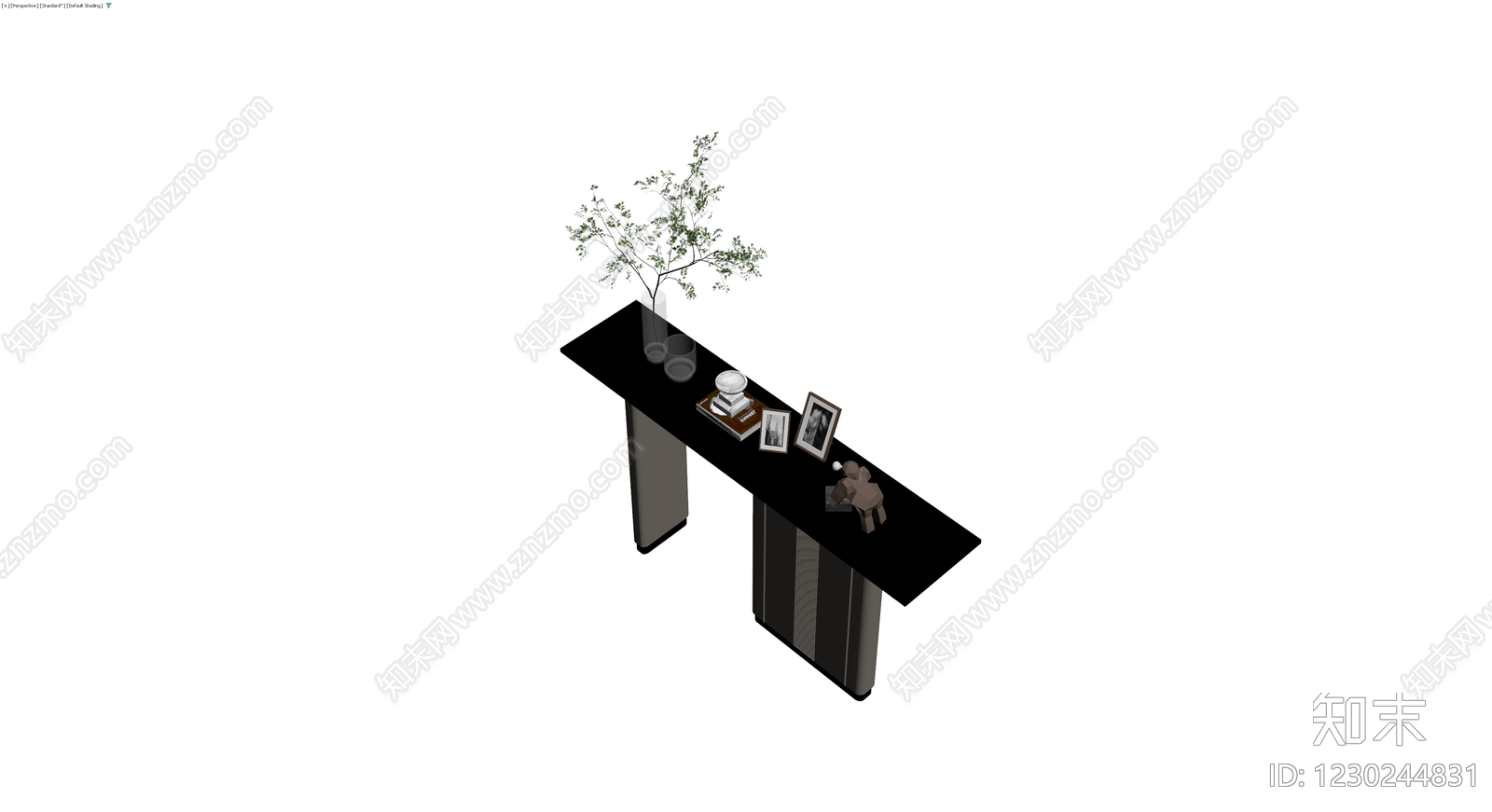 现代风格玄关桌及摆件3D模型下载【ID:1230244831】