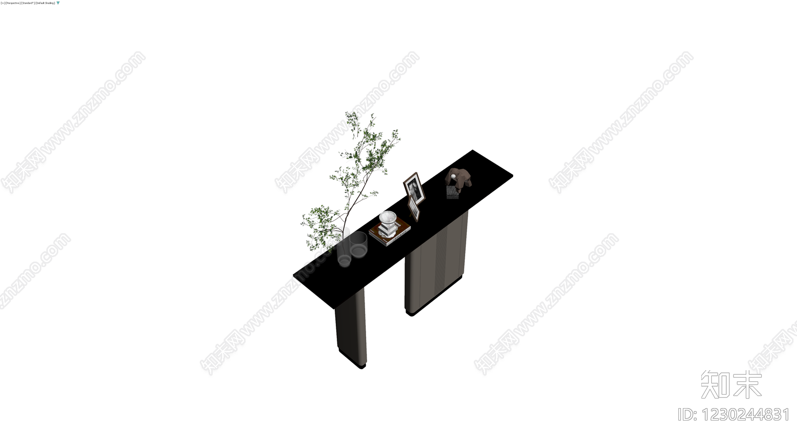 现代风格玄关桌及摆件3D模型下载【ID:1230244831】