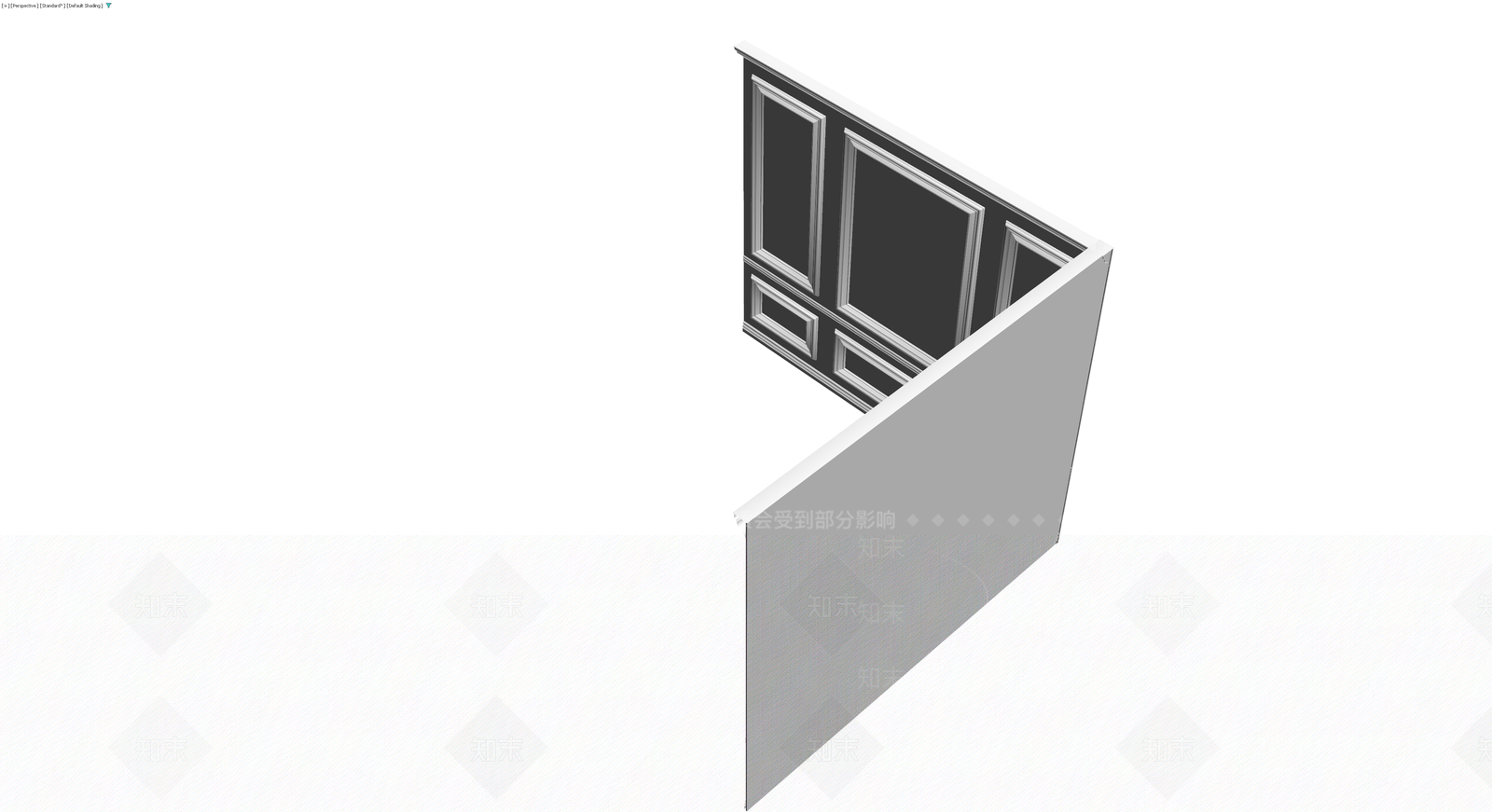 欧式护墙板组合模块3D模型下载【ID:1229956306】